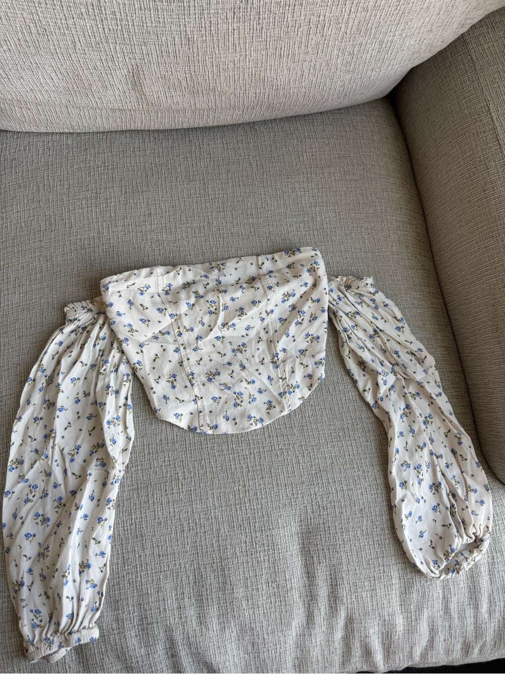 wild fable Cream Knit Bralette with Light Blue Flecks